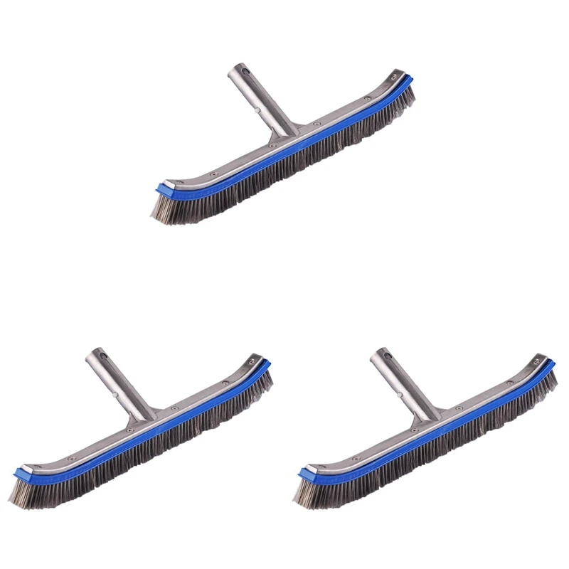 3X Stainless Steel 18 Inch Concrete Swimming Pool Wall And Floor Brush
