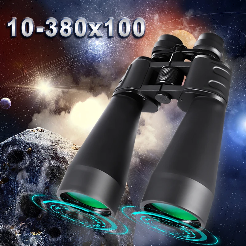 

10-380x100 Powerful Binoculars Long Range Telescope HD Professional Waterproof Zoom BAK4 High Magnification for Outdoor Hunting