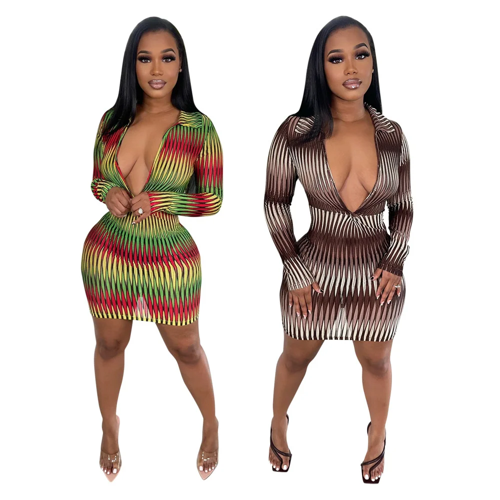

Sylph Y2k Dress 2022 Women Long Sleeves Sexy Deep V-Neck Tight Buttock Stitching Color Mini Dresses 2022 Fall Outfits