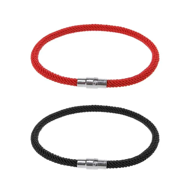 

Clasp Bracelet Red Black Braided String Bracelet Jewelry Lucky Gift Ins