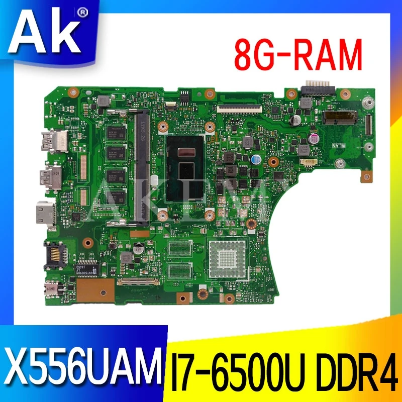 

New!! X556UV REV3.1 Laptop motherboard for ASUS VivoBook X556UA X556UAM X556UAK X556UJ original mainboard 8G-RAM I7-6500U DDR4