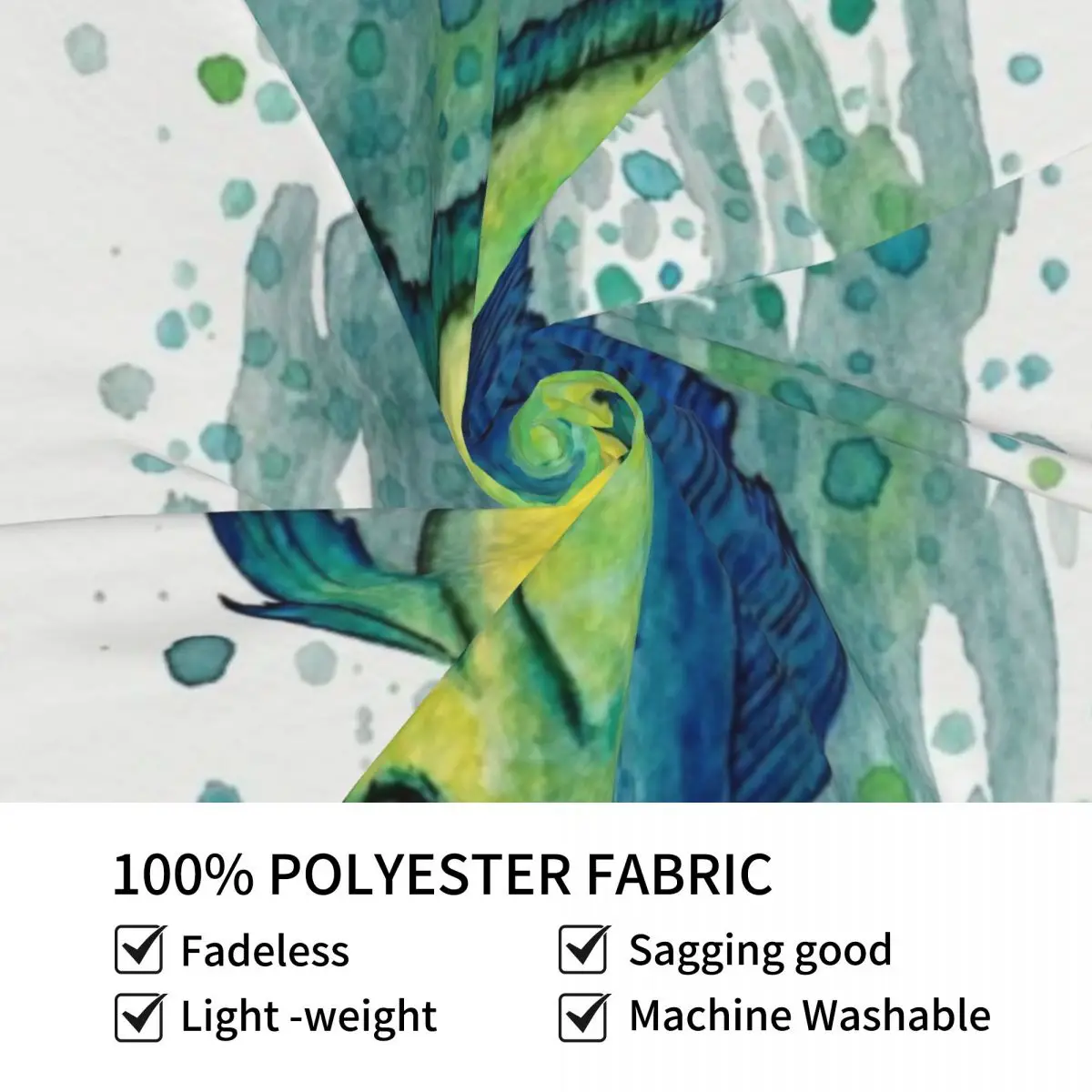 Mahi Splash от Amber Marine ~ акварель и чернила рыба-дельфин / картина Dorado искусство? Гобелен