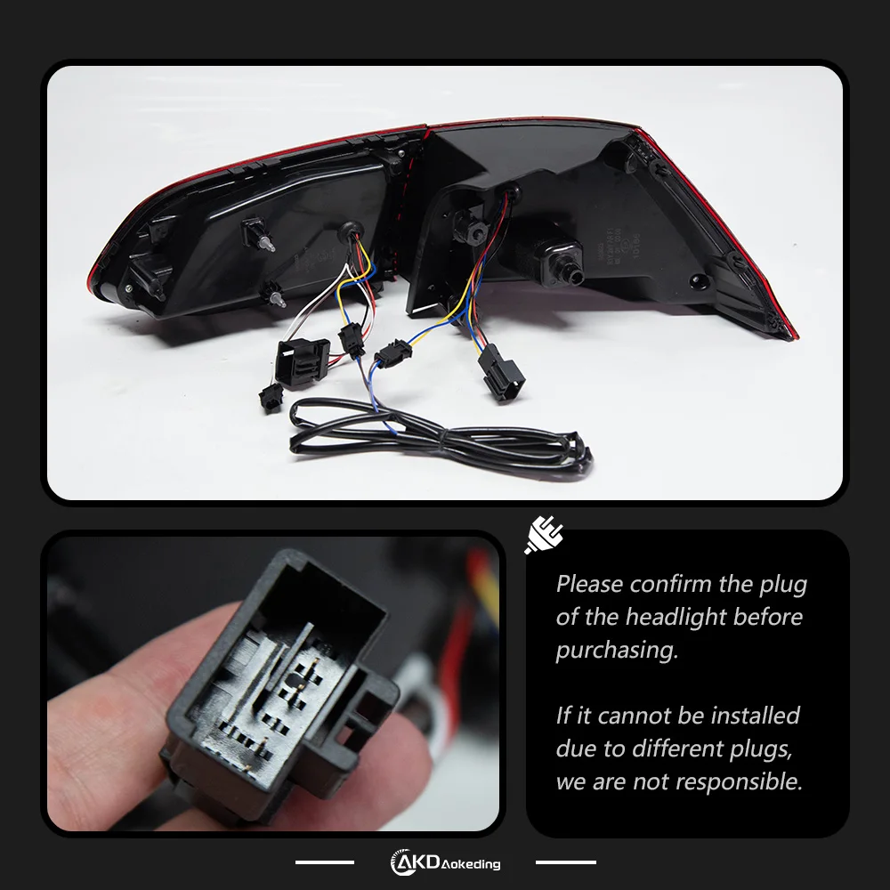 Автомобильные фары для Golf 7 Variant 2013-2021 MK7.5 светодиодный автоматический задний