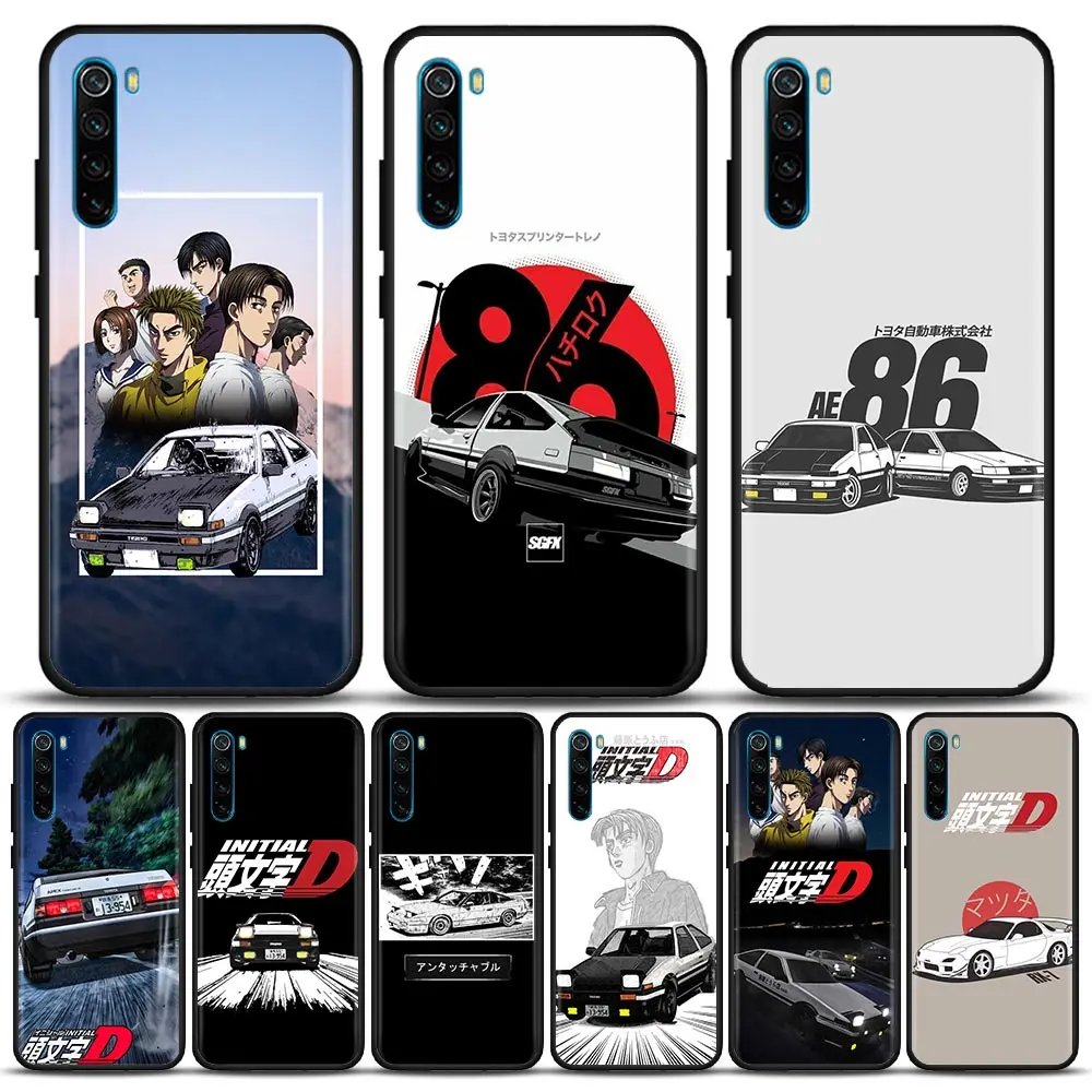 

Japan Anime Tokyo Initial D Phone Case For Redmi Note 11S 11T 11E 11 10 10S 9T 9S 9 8T 8 2021 7 Pro Xiaomi 5G Black Cover Fundas