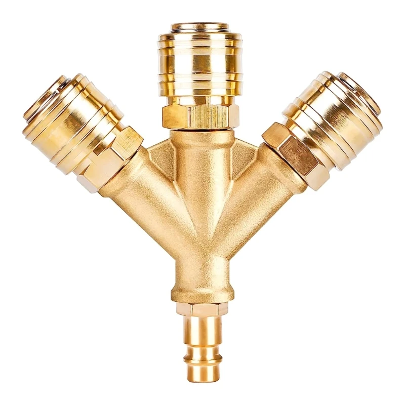 

1/4 Inch Air Hose Quick Release Distributor YDistributor Brass Air Distributor