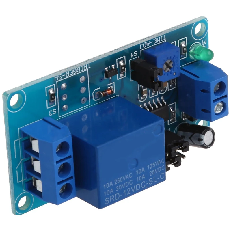 2X одноканальная плата управления релейным модулем с задержкой времени 12 В