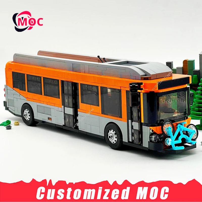 794шт Классический MOC- 168395 Городской автобус Западное побережье для мальчиков