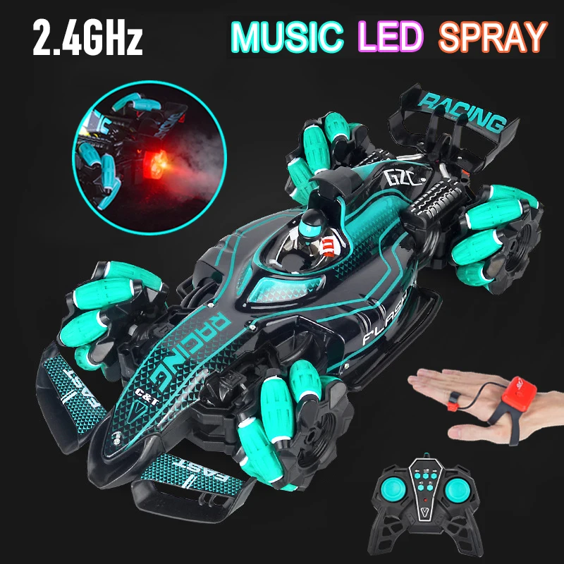 

F1 Spray RC Car 2.4G 4WD High-speed Stunt Drift Racing Formula 1 Gesture Remote Control Car Light Music Toys For Children Gifts