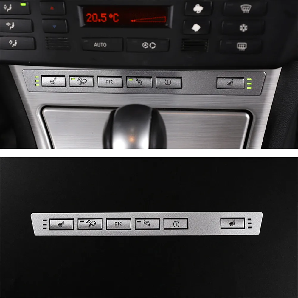 

Наклейка из сплава для кнопки нагрева сиденья для BMW X3 E83 2006-2010, аксессуары для интерьера автомобиля