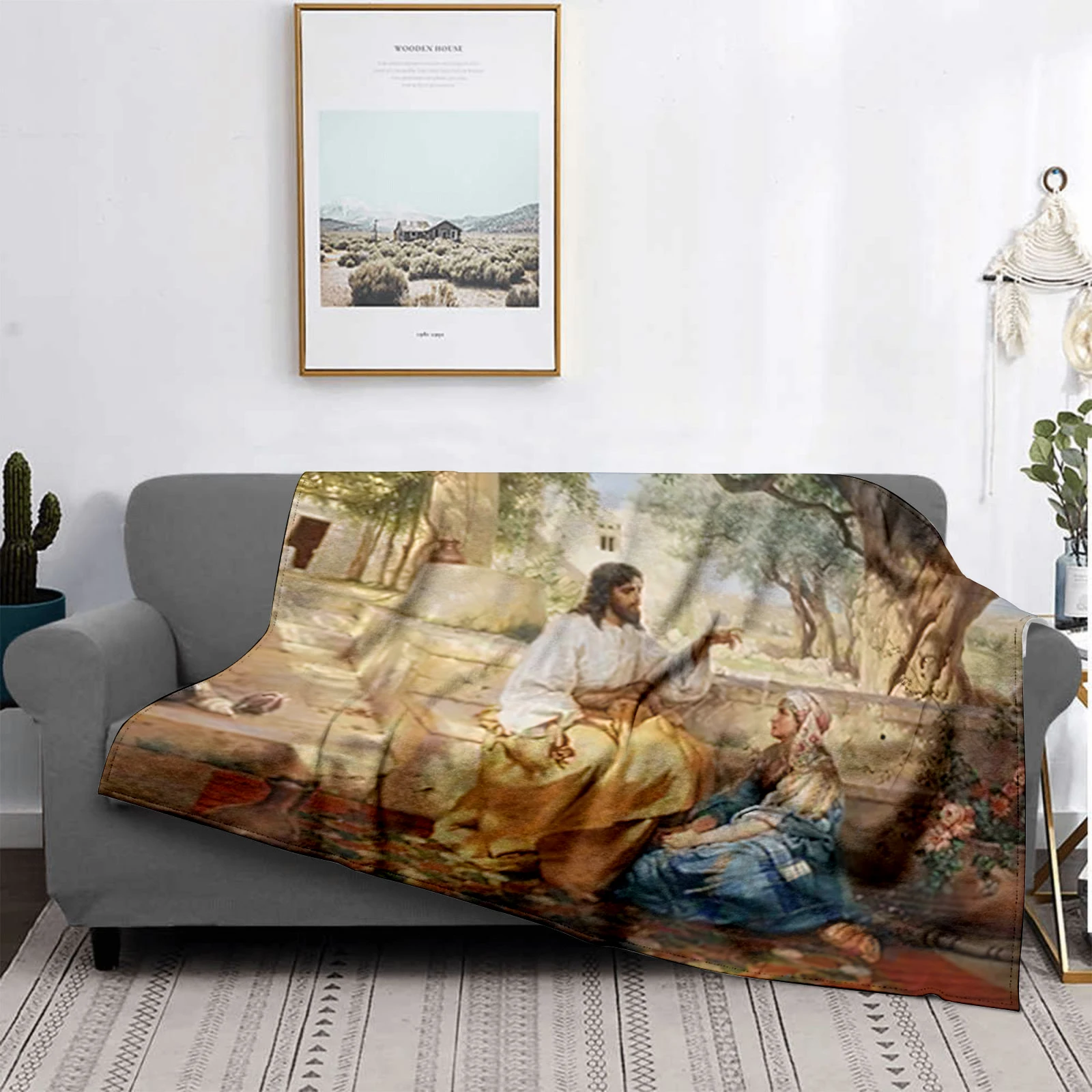 Домашнее украшение плюшевое одеяло для дивана красочное покрывало с животными