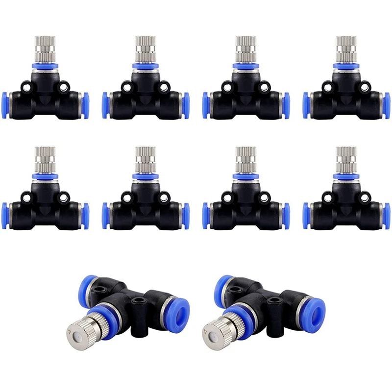 

Misting Nozzle Kit 1/4-Inch With Nozzle Spray Cooling Device Connectors For Outdoor Water Mister Cooling System 20Pcs