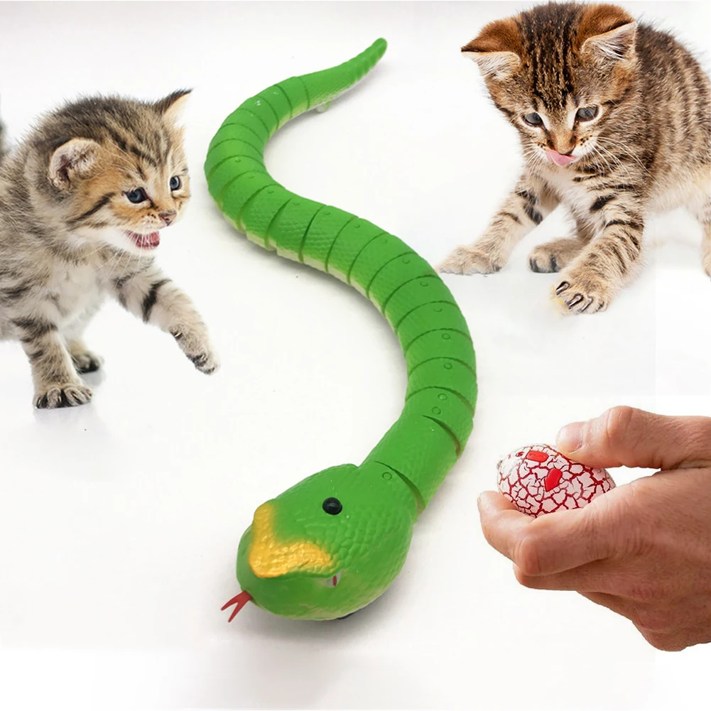 

Artificial Simulation Snake Toy Usb Rechargeable With Interesting Egg Radio Control Joke Trick Active Games for Kids Pet