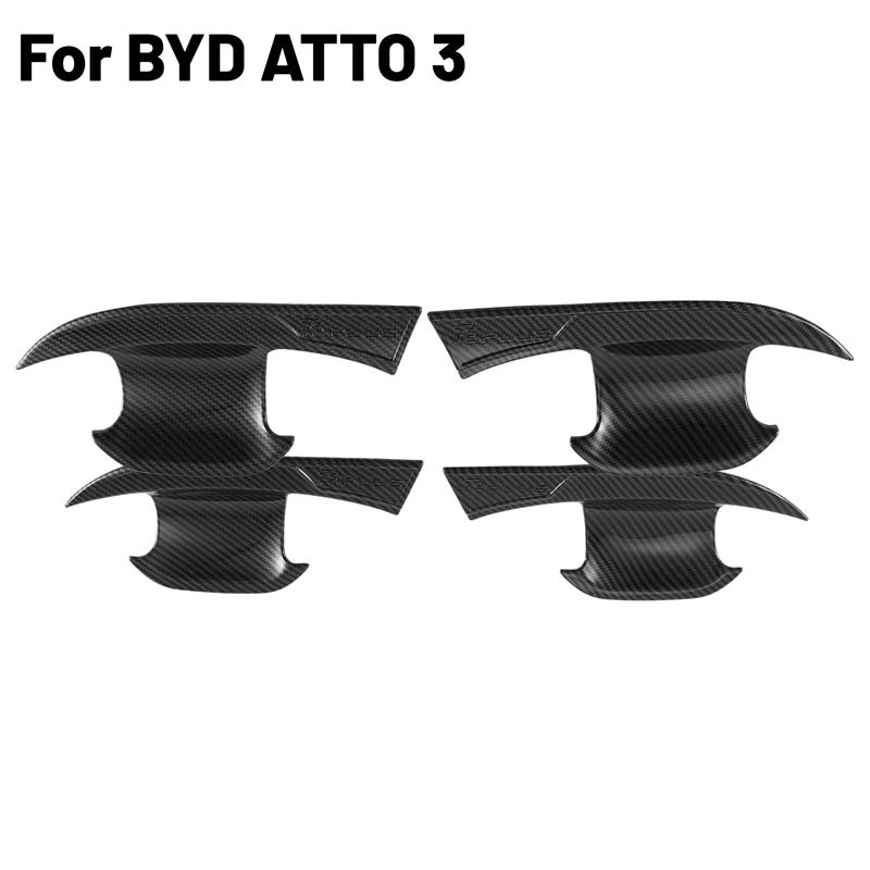 

Крышка для дверной ручки BYD Atto 3 Atto 3 2022 2023 ABS из углеродного волокна, аксессуары для автомобиля