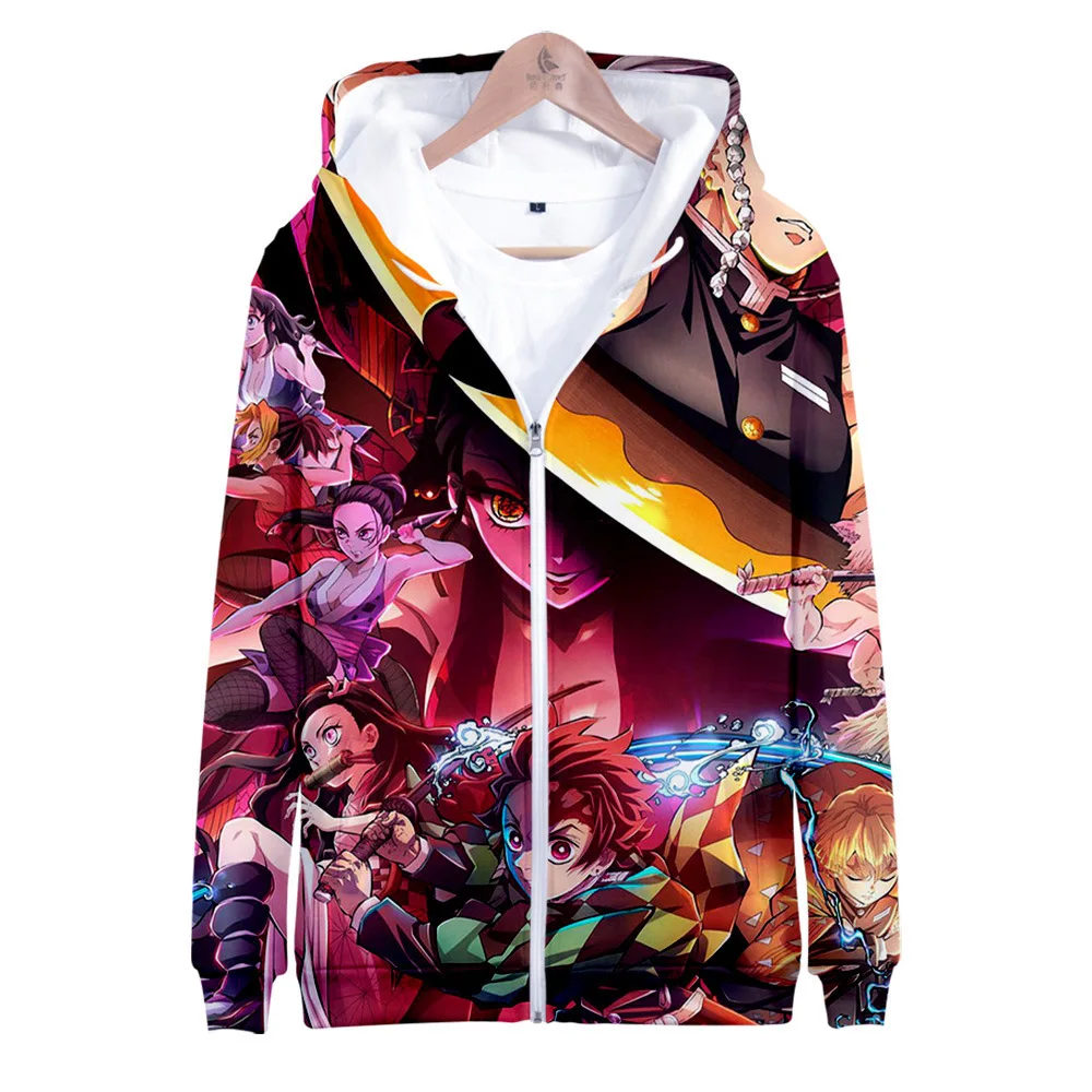 

Толстовка с капюшоном «рассекающий демонов», мультяшный костюм для подростков, мальчиков и девочек, толстовка на молнии с 3D рисунком из аниме «No Yaiba», для женщин и мужчин