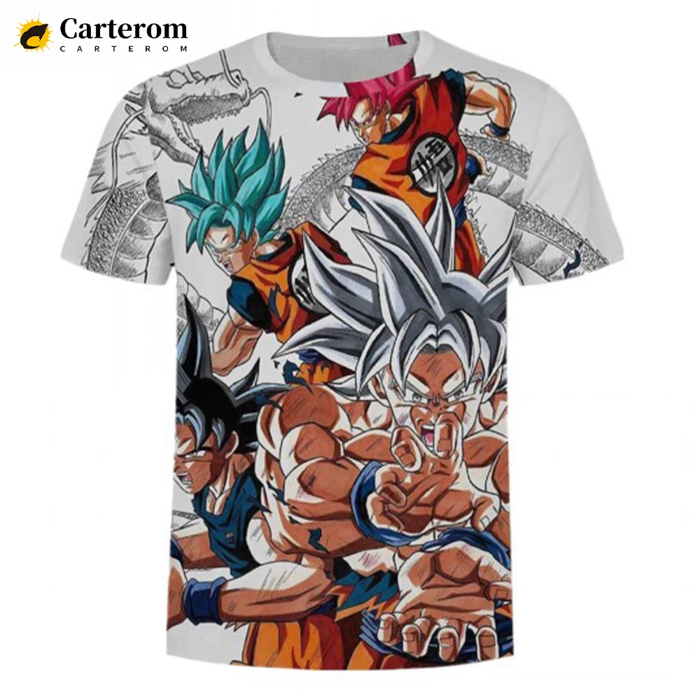 

New Japanese Anime Goku 3D Printed T-shirt Men Women Fashion Casual T Shirt Harajuku Streetwear Oversized Short Sleeve Cool Tops