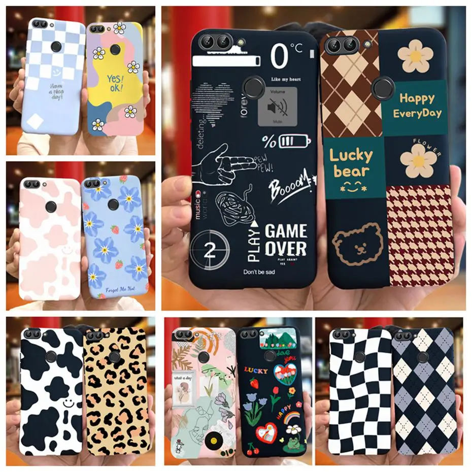 Умный чехол для Huawei P, яркий силиконовый мягкий чехол для телефона из ТПУ с милым рисунком, чехол для Huawei Psmart 2018