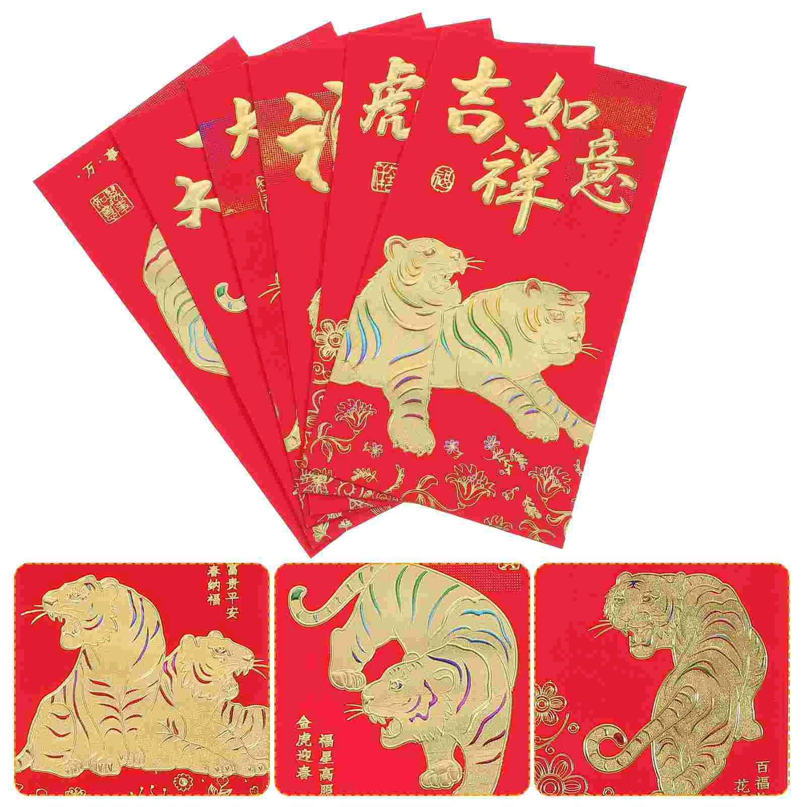 

Red Year Envelopes Chinese New Money Envelope Festival Hong Bao Spring Packet Lucky Hongbao Packets Pocket Gift Pocketslunarfor