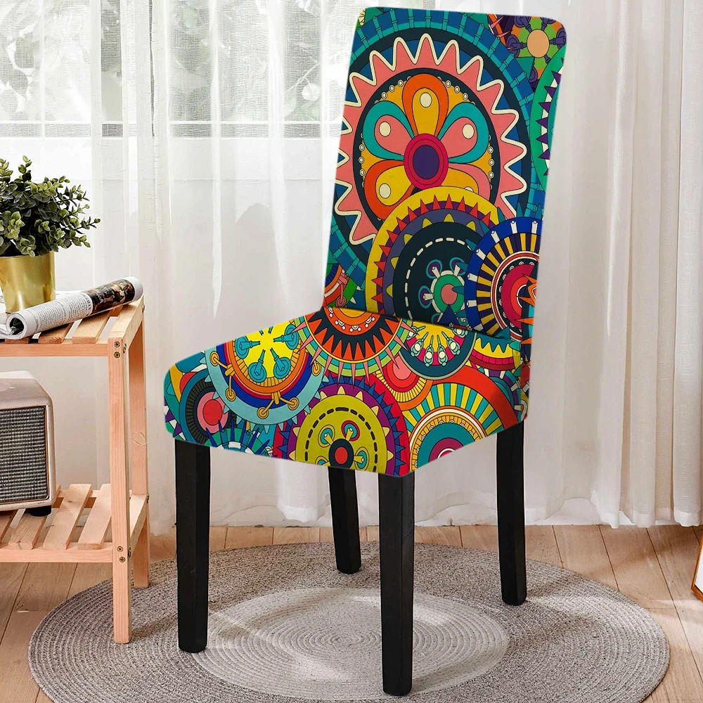 

European-style Vine Pattern Dining Chair Cushion Covers Washable High Back Office Chair Protector Home Decor Accessories