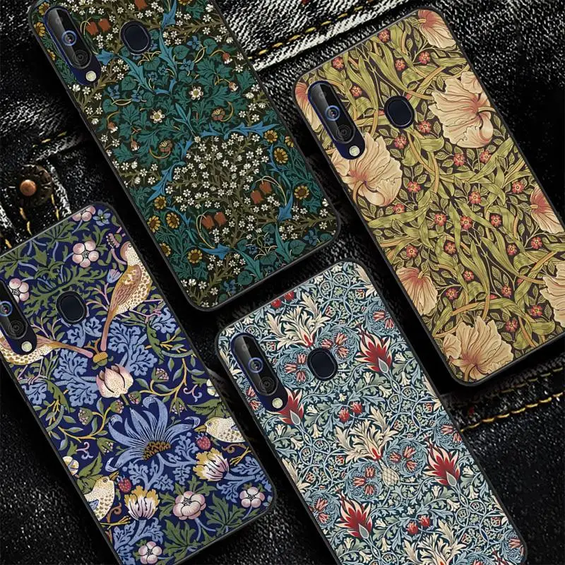 

W-Wi-lliam M-Morris Strawberry Phone Case for Samsung Galaxy A 51 30s a71 Soft Silicone Cover for A21s A70 10 A30