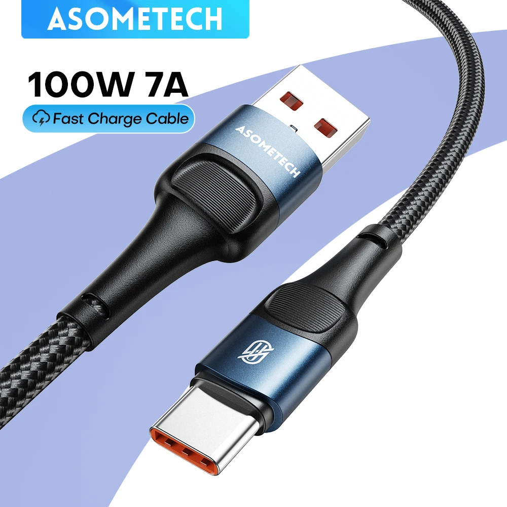 Высокоскоростной Кабель Usb Type-c 100 Вт 7 А Шнур Для Быстрой Зарядки Передачи Данных