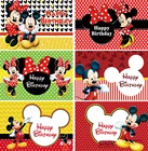 Виниловый фон для детской фотосъемки с Микки Маусом и цветными точками