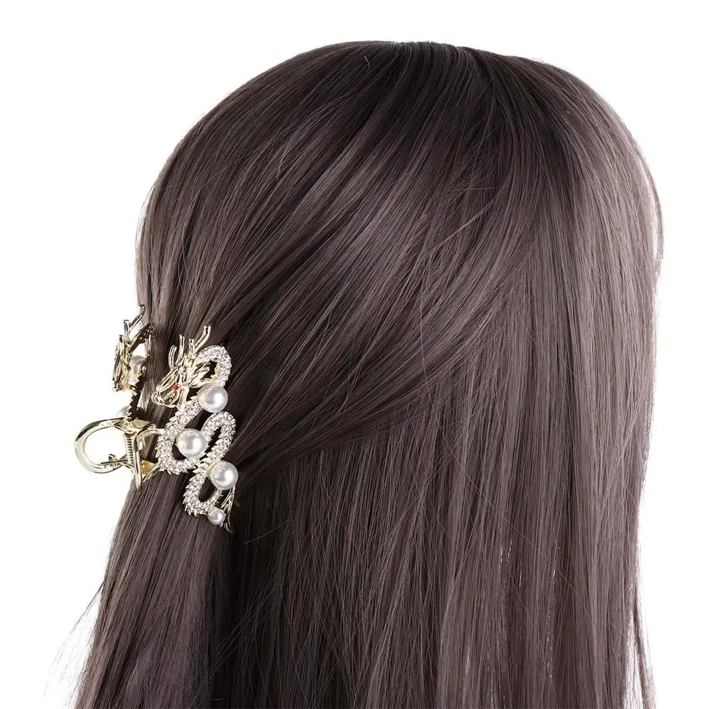 Новогодний головной убор со знаком зодиака заколка для волос дракона жемчужная в