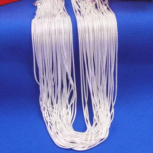 5 шт. серебряная змеиная цепочка 16-30 дюймов