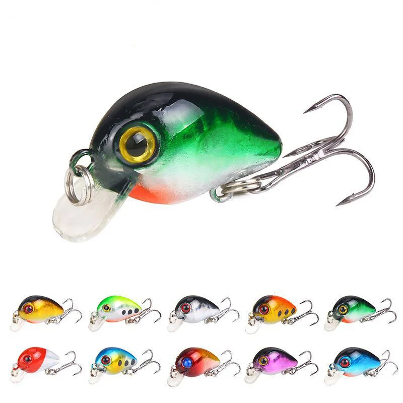 

Hot Mini Crankbait Wobblers Floating Hard Artificial Baits Minnow for Bass Pesca Carp Perch Fishing Lures Trout Fishing Tackle