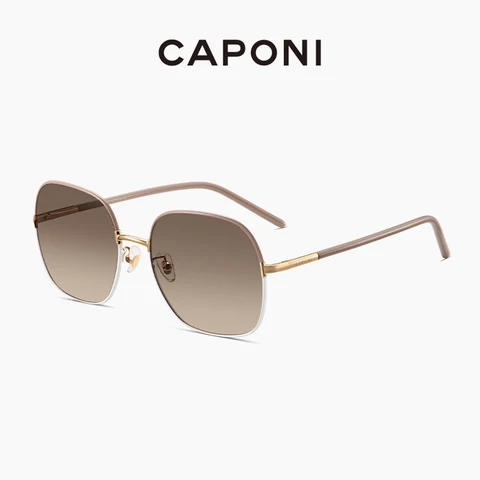 CAPONI Женские солнцезащитные очки , модные квадратные модные стильные солнцезащитные очки с градиентными линзами UV400, в упаковке с коробкой CP21032