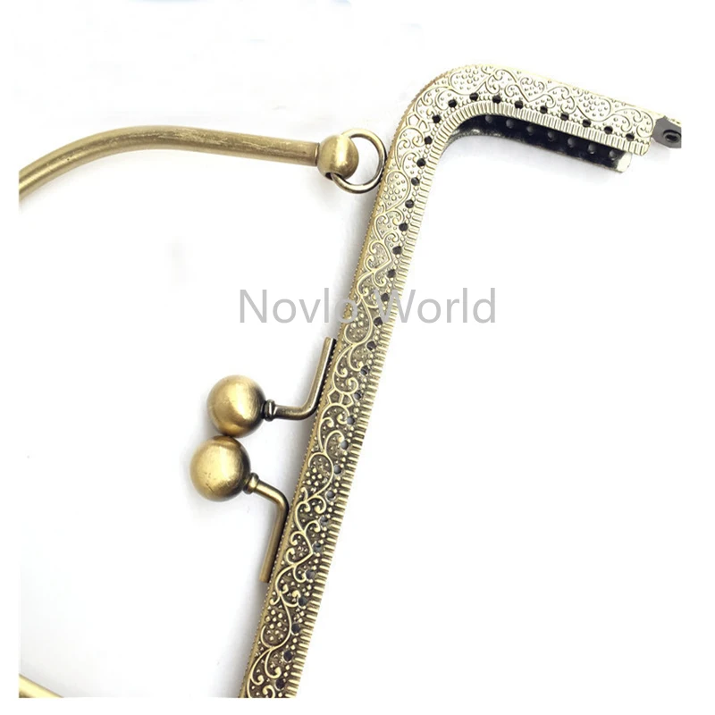 10pcs 18cm 2 colors Frame Purse Handle Coins Bags Pearl Frame Metal Kiss Clasp Lock Frame Accessories For Bag