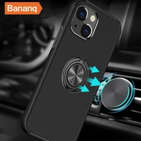 bananq magnetic shockproof armor cover for iphone 11 12 13 xs pro max mini 6 7 8 plus se 2020 x xr ring holder bumper phone case