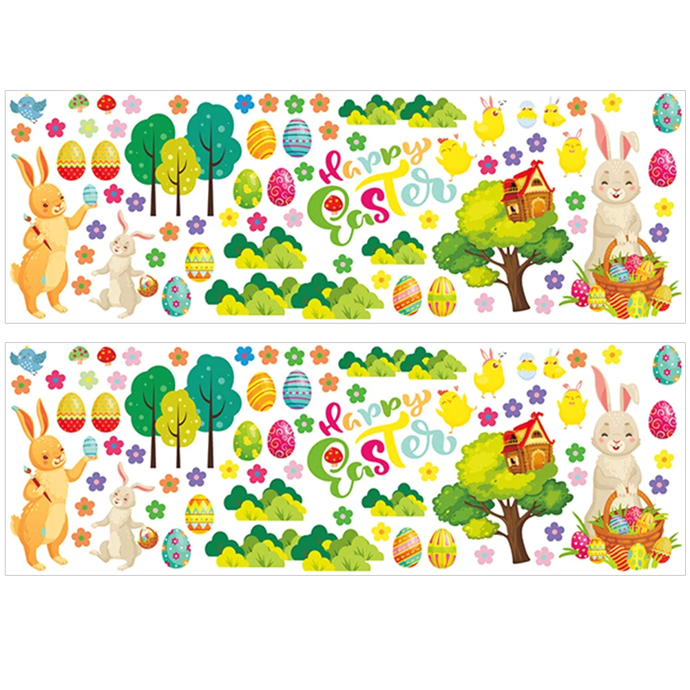 

1 Set of Practical Creative Easter Pattern Festive Convenient Stick On Wallpaper Wallpaper for Party