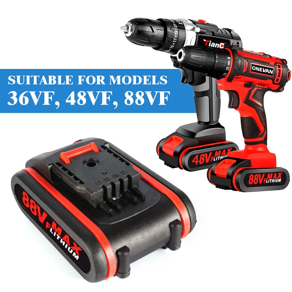 88VF1500mAh Rechargeable Lithium Ion Battery For Electric Saw Wrench Cordless Reciprocating Saw for 36VF 48VF 88VF EU Charger