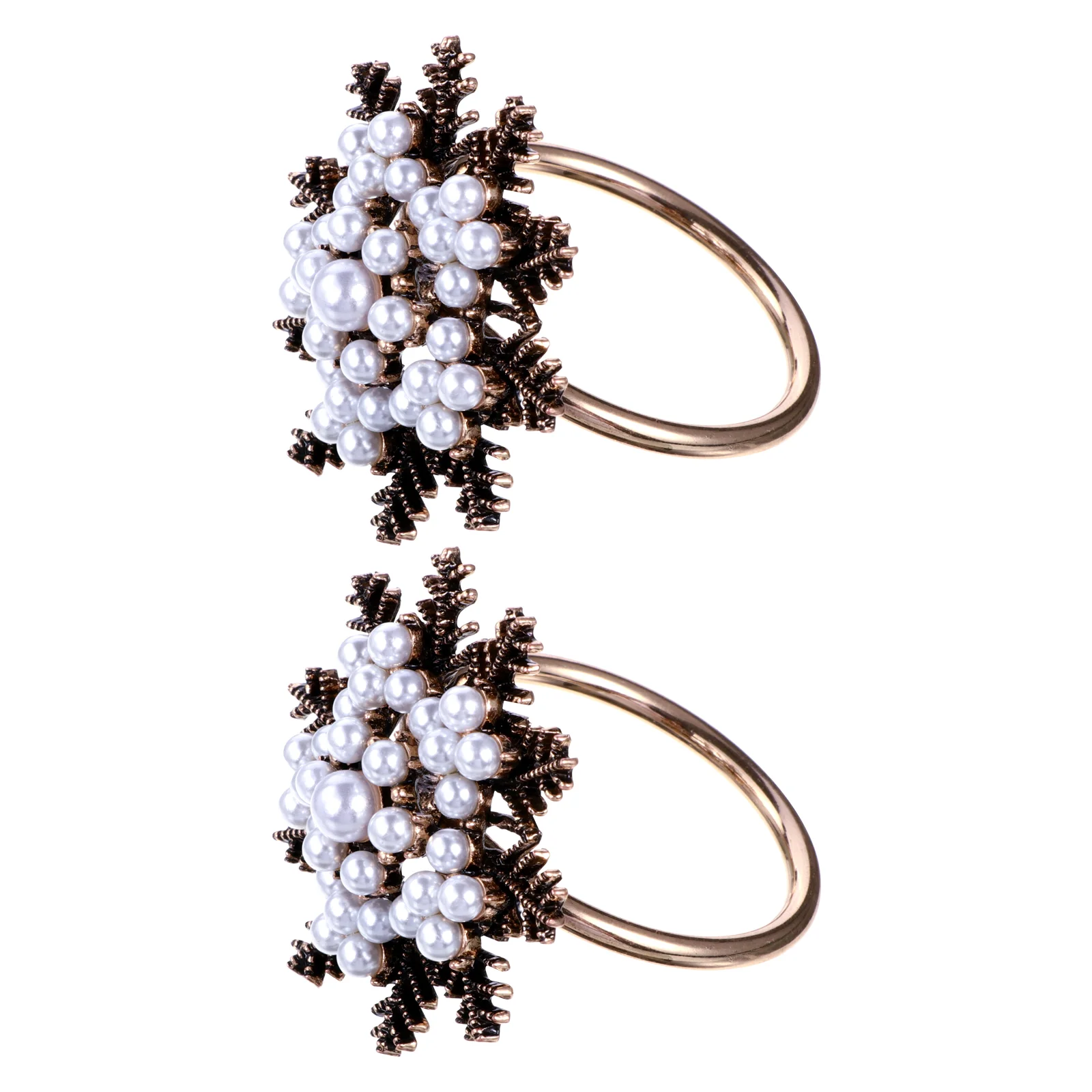 

2Pcs Snowflake Napkin Holder Xmas Napkin Ring Christmas Centerpiece Table Decorations Dinner Napkin Rings