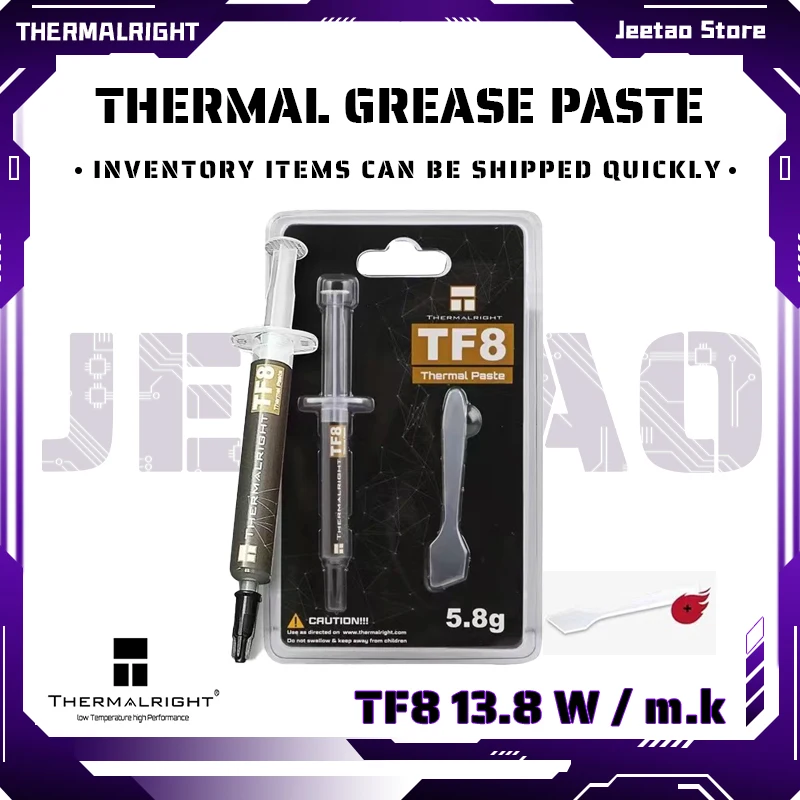 

Thermalright TF8 13.8 W/m.k Syringe Thermal Silicone 1.2g/2g/5.8g/12.8g CPU GPU Thermal Paste High Performance Silicone Grease