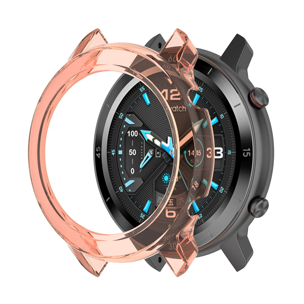 

Soft Clear TPU Protector Watch Accessories AntiScratch Protection Case Bezel Watch Cover for Ticwatch GTX Case