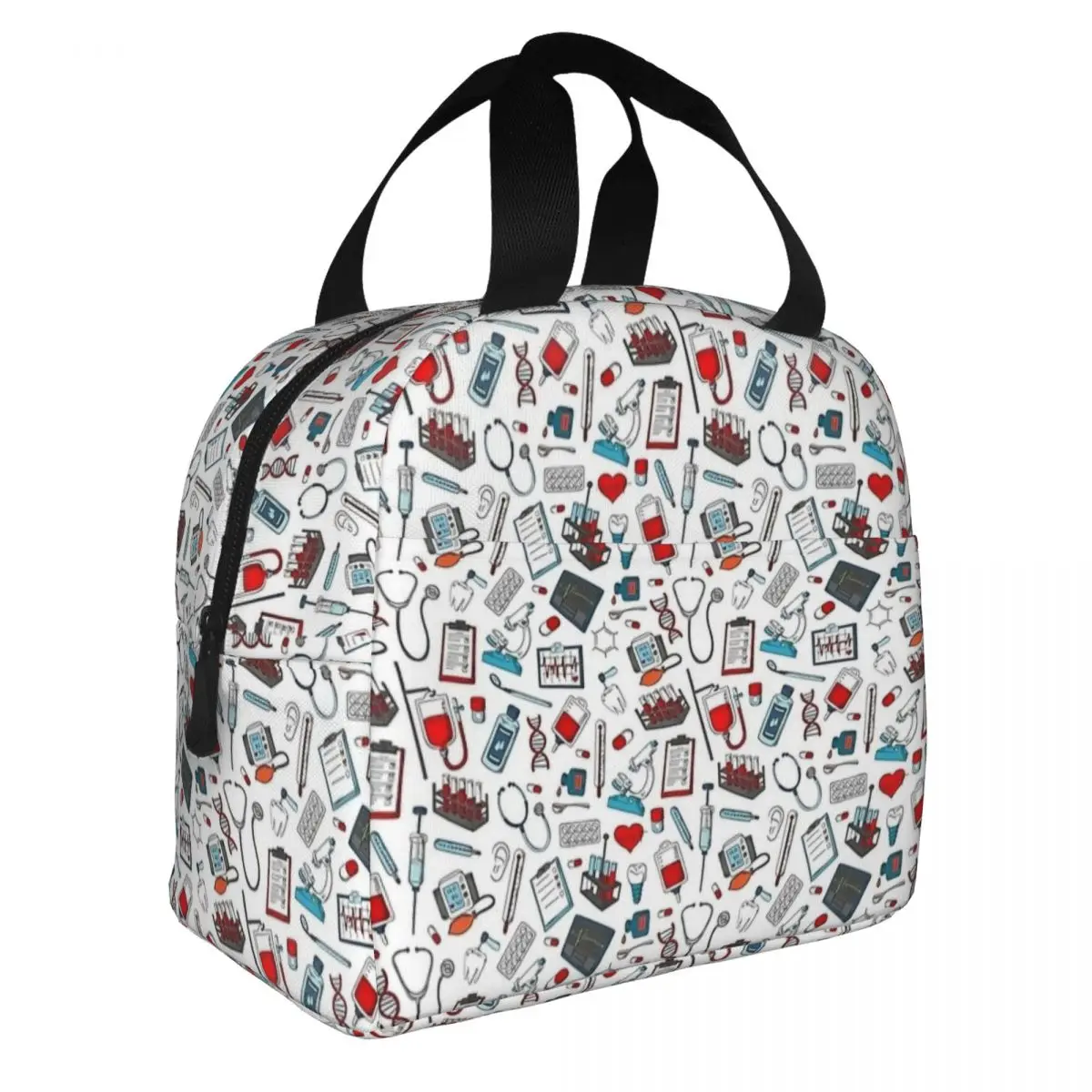 

Nurse Medical Tools Insulated Lunch Bags Large Reusable Thermal Bag Lunch Box Tote Office Travel Girl Boy