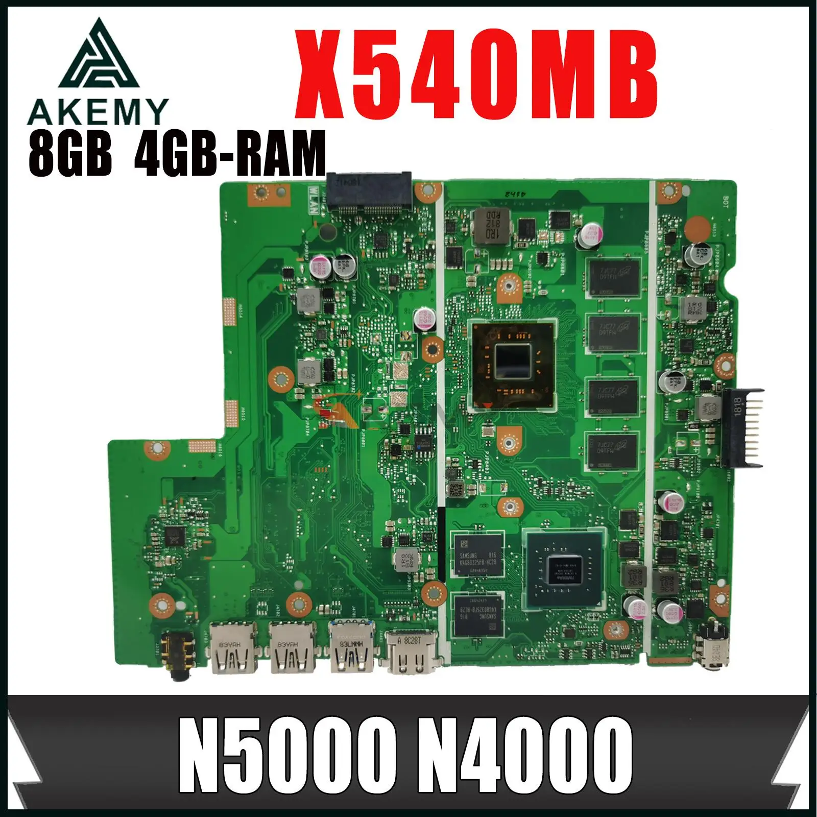 

X540MB Mainboard For ASUS X540M A540M X540MB X540MA Laptop Motherboard With N5000 N4000 920MX 8GB 4GB-RAM 100% test OK