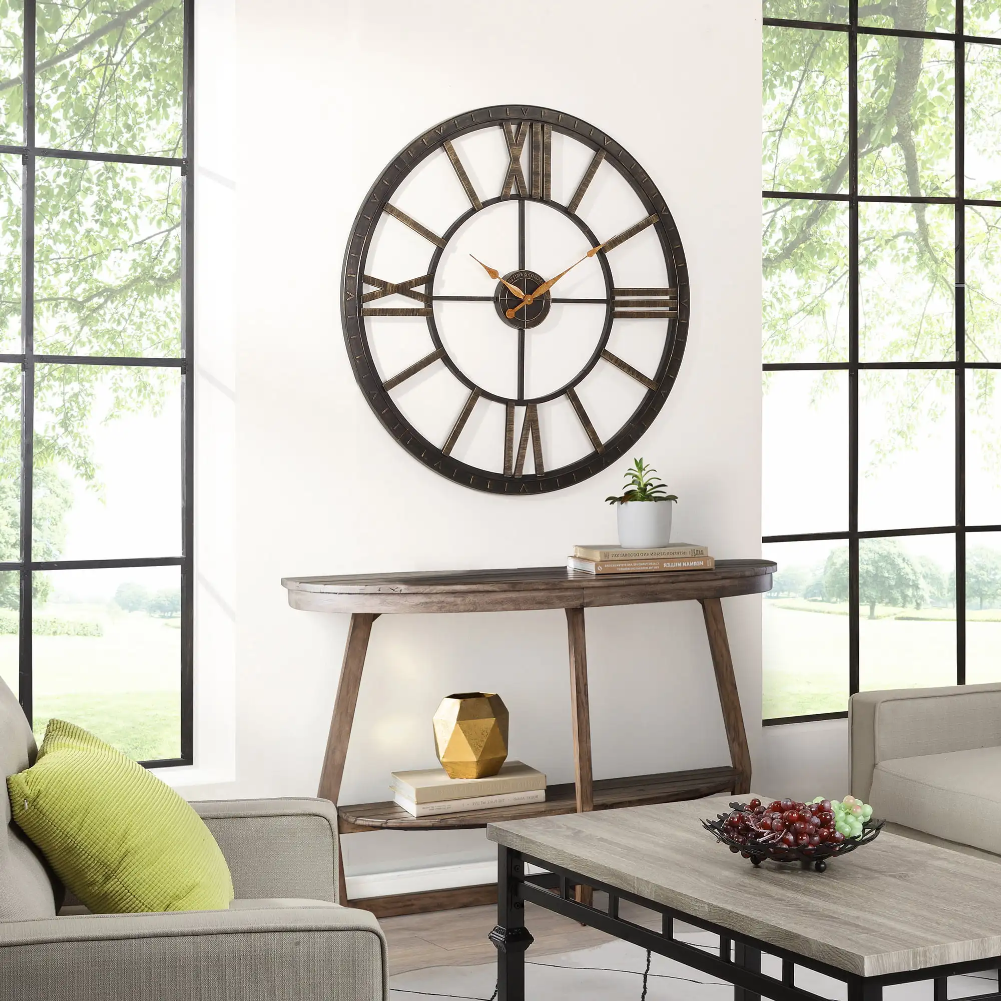 

FirsTime & Co. Bronze Big Time Wall Clock, Modern, Analog, 40 x 2 x 40 in