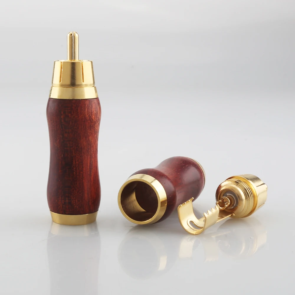

1 шт. Audiocrast WR1101G 3u позолоченный Красный сандаловый RCA Hifi аудио разъем Высококачественные золотые RCA разъемы