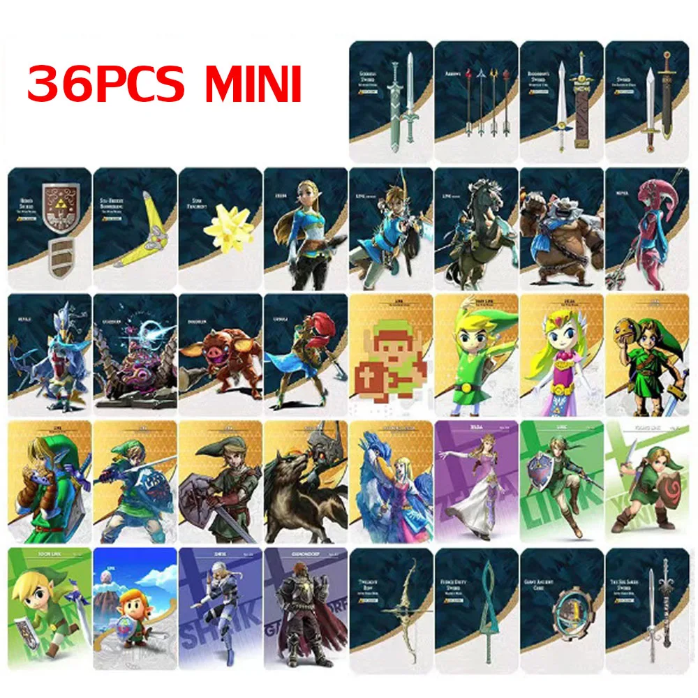 

Флюоресцентное освещение, 36 шт., набор, переключатель, карта amiibo, звено с блестящим мечом