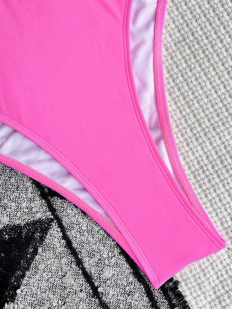 Sexy Wrinkled Cross Backless Female Monokini One Piece Swimsuit Women Swimwear Scrunch Butt Beachwear Bather Bathing Suit Swim