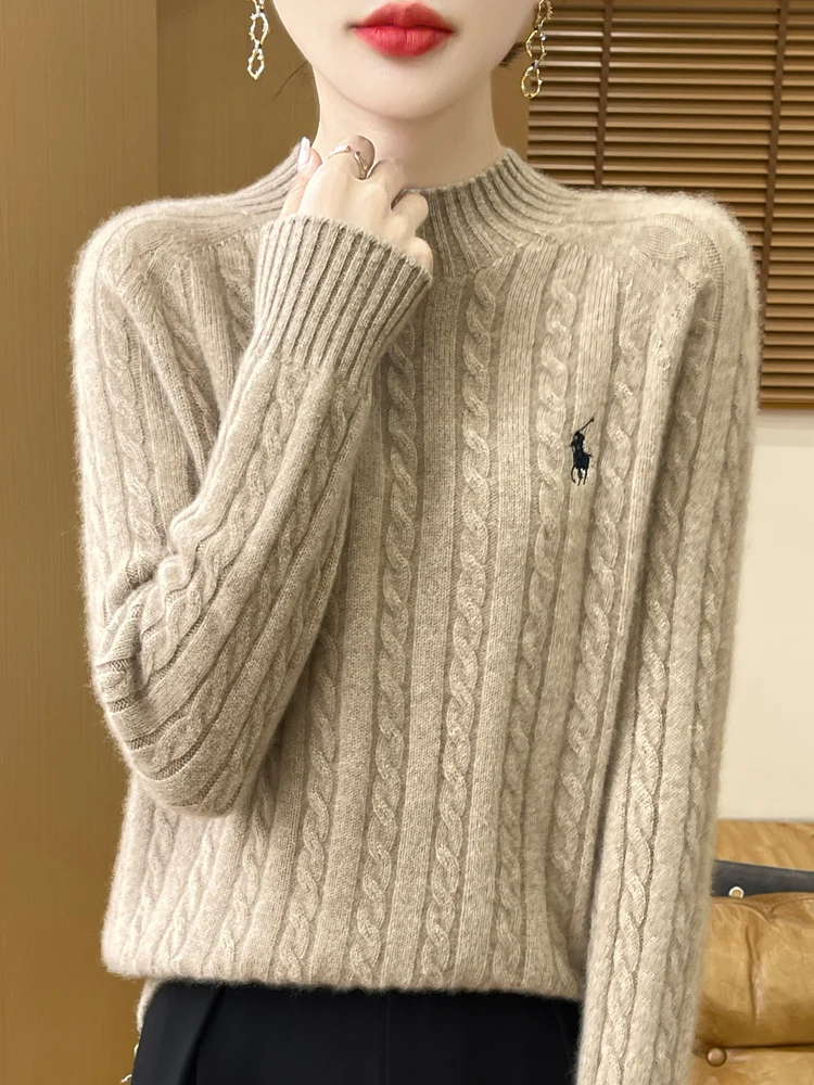 Осенне-зимняя утолщенная одежда первого линии шерстяная вязаная базовая рубашка