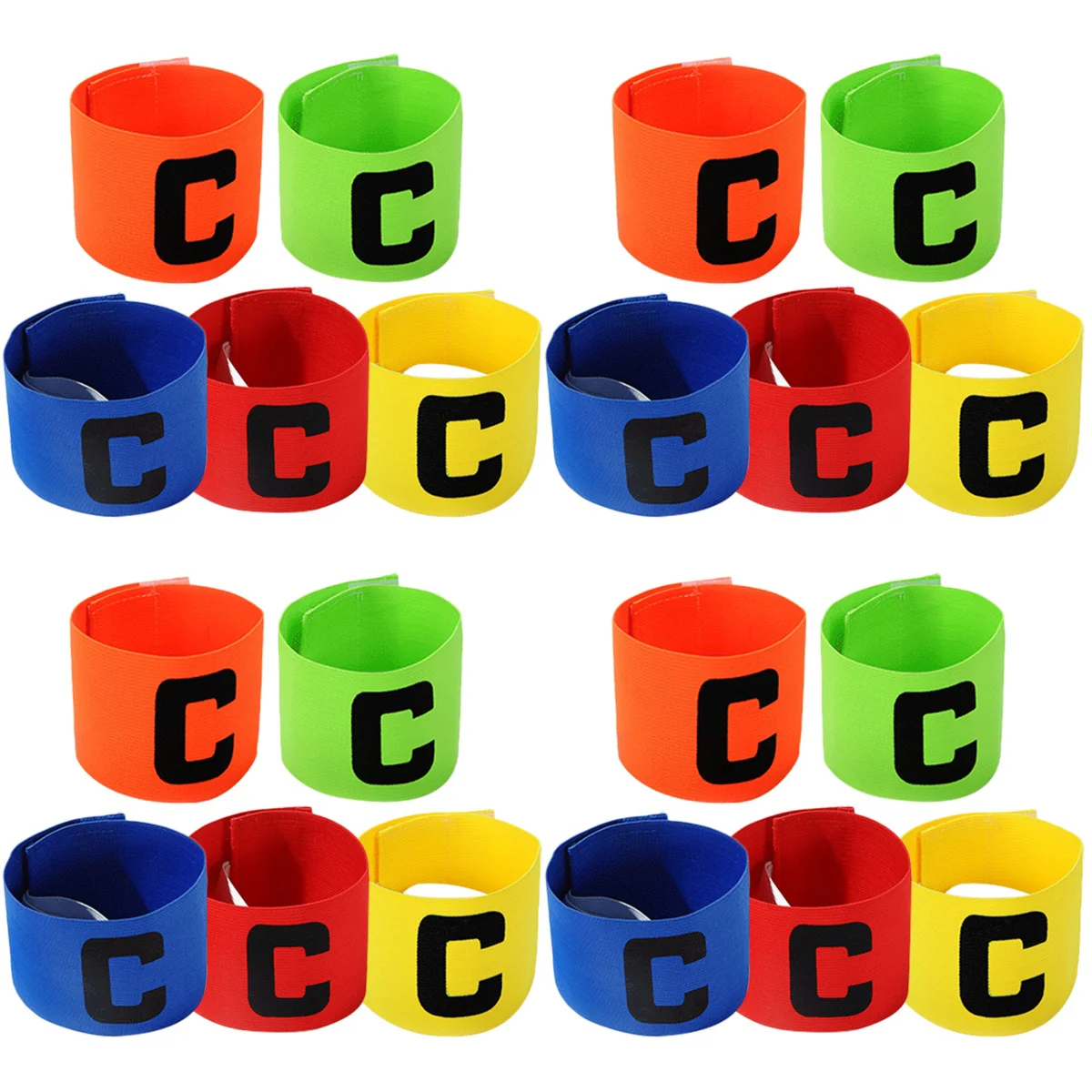 

20 Portable Captain Armbands Wear-resistant Bands Professional Football Bands
