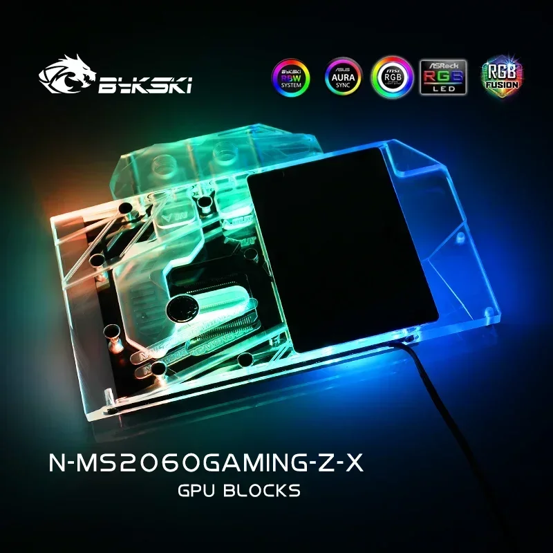 Фото Водяной блок графического процессора Bykski для VGA MSI RTX2060 GAMING Z/VENTUS, водяное охлаждение видеокарты, радиатор VGA, 5 В/12 В N-MS2060GAMING-Z-X №5