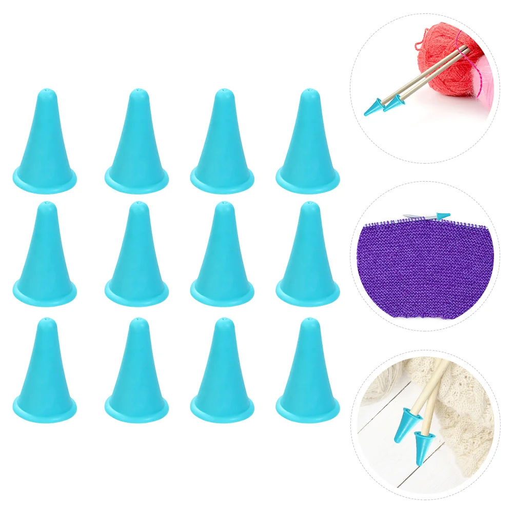 

12Pcs Lightweight Durable Tip Stoppers Knitting Point Protectors for Female