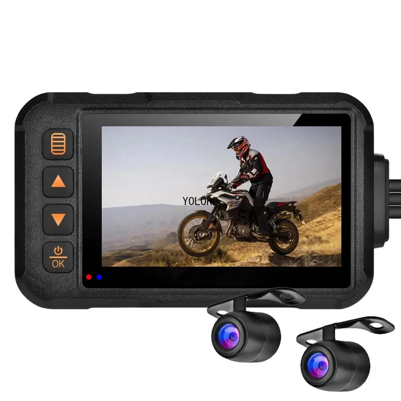 720P видеорегистратор 3-дюймовый передний и задний мотоциклетный резервная камера