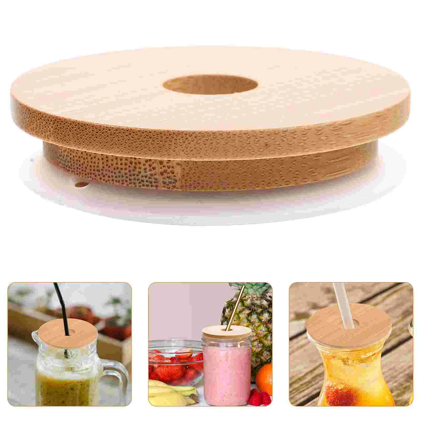 

Lids Jar Lid Mason Cupcan Cover Caps Beer Bottle Canning Mugtops Drink Seal Jars Drinking Mouth Jam Wood Coffee Wooden Holesoda