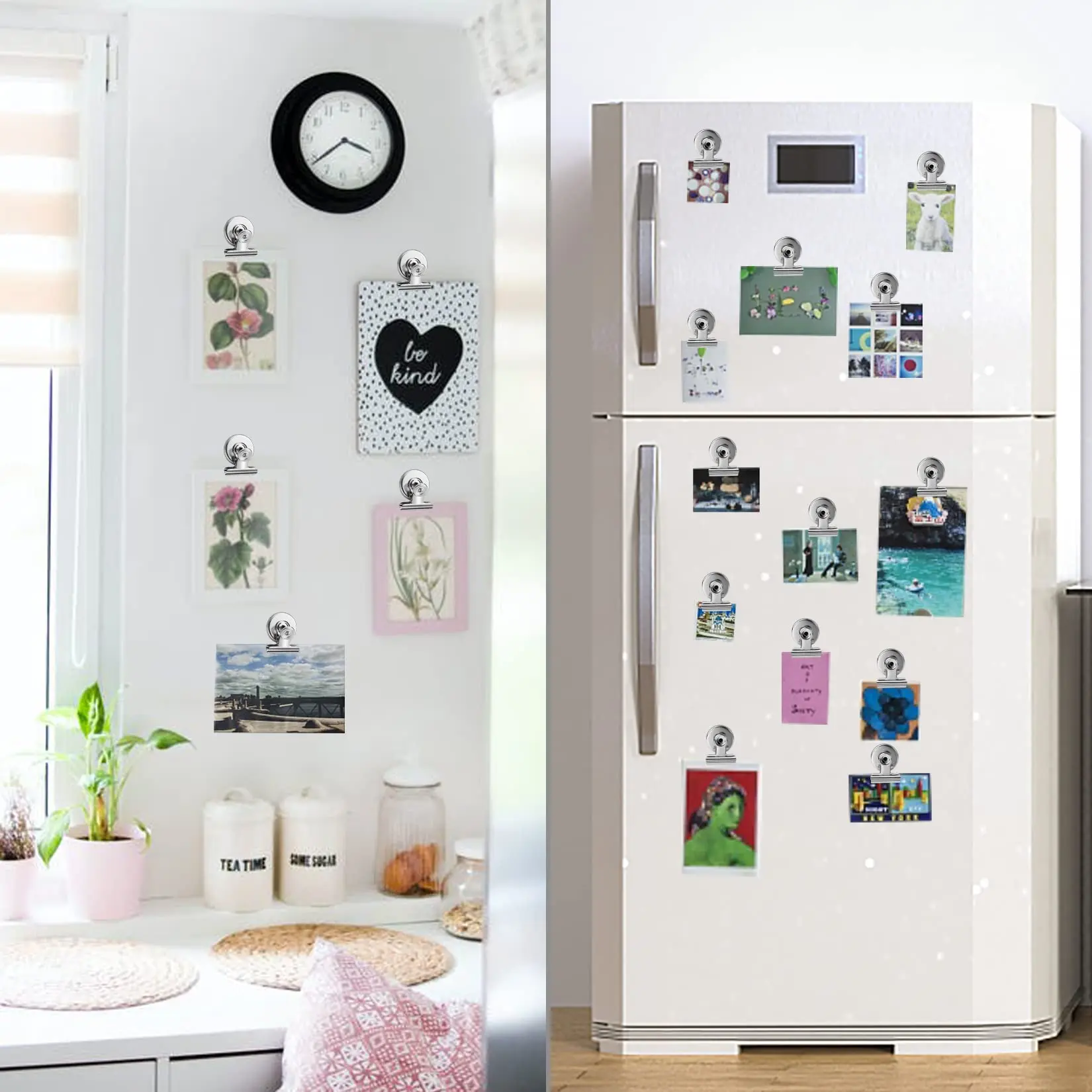 jące klipsy magnetyczne Wytrzymałe na magnesy lodówkę Magnesy tablicę Klipsy Metalowe bez zarysowań