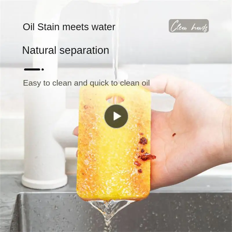 

Oil Absorbing Dishwashing Cloth Wood Sponge Wipe Creative Kitchen Tools Cartoon Portable Dishcloth Household Cleaning Supplies